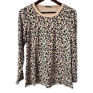 Leopard print long sleeve tee
